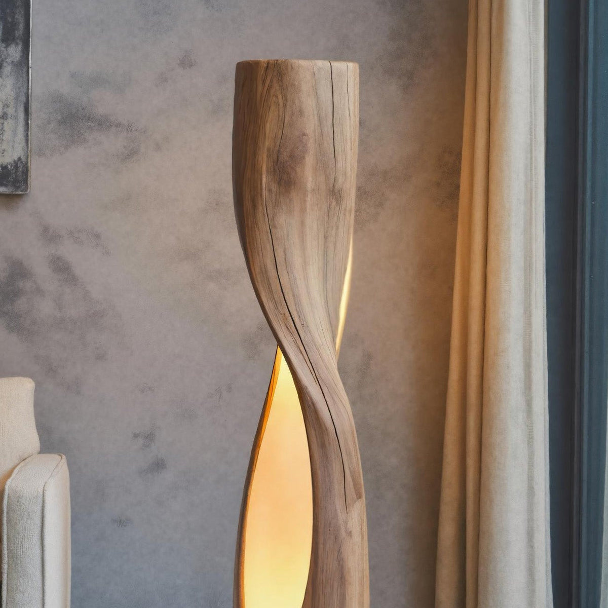 Artistic Twisted Floor Lamp For Bedroom Or Living Room